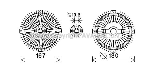 AVA QUALITY COOLING Sajūgs, Radiatora ventilators MSC548